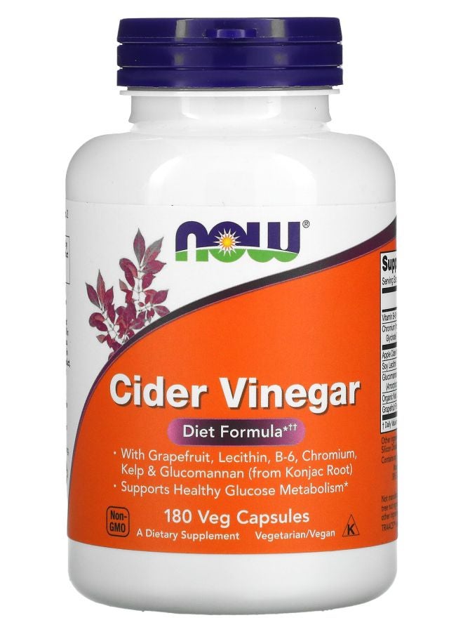 now Cider Vinegar 180 Veg Capsules