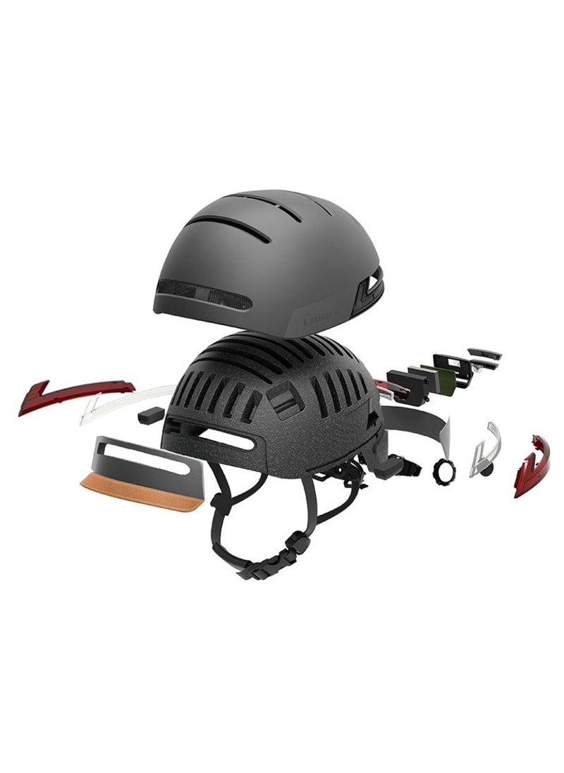 Generic - Adult Smart Bike Helmet with Brake Warning Lights, One-Click Voice Command, Bluetooth Speaker, and Walkie-Talkie Function - Safe Riding Helmet for Electric Bike, Scooter, and Bicycle - Image 1