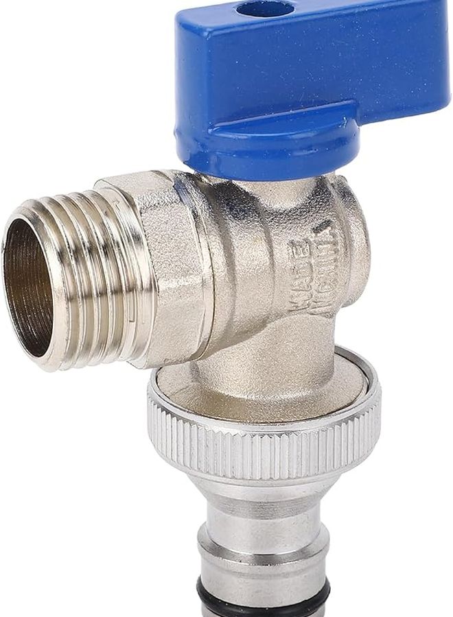 صمام زاوية نحاسي G1 2 بوصة مدخل ذكر إلى G3 4 بوصة مخرج 1/4 دورة صمام إغلاق المياه - Image 1