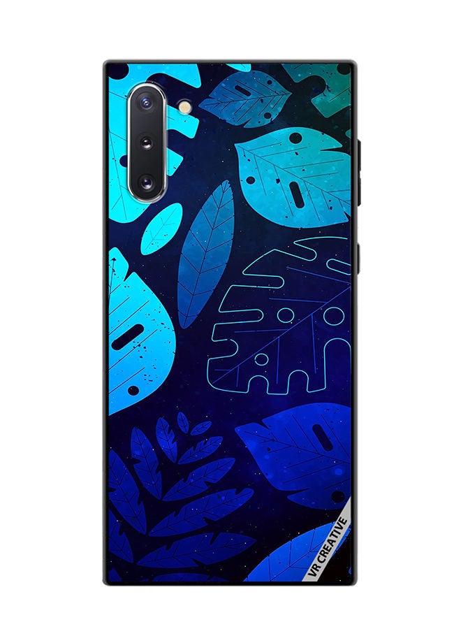 VR CREATIVE Protective Case Cover For Samsung Galaxy Note10 5G Blue Tropical Leaves Design Multicolour - Image 1