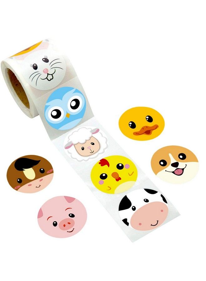 Fancy Land Farm Animal Sticker Barnyard Perforated 200Pcs Per Roll For Kids Party Favor - Image 1