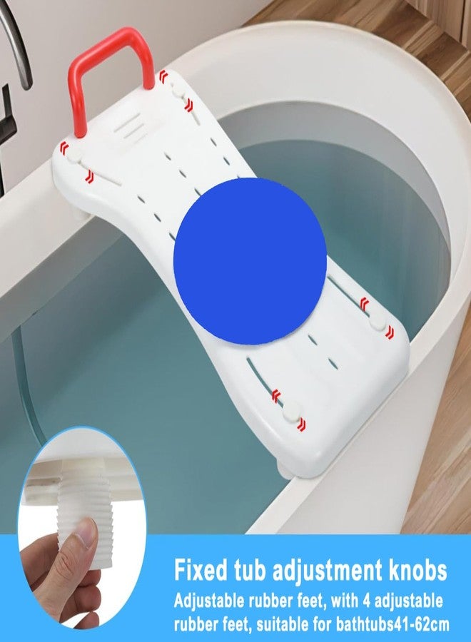 ForconMed Bathtub seat Panel,Bathtub Shower Board for Sitting,Portable Shower Bench,Shower Bath Seat,Fits tub Having Width in the Range of 19"-29".360 Degree Rotating seat Board,250lbs Load Bearing,(1Ea,White) - Image 3