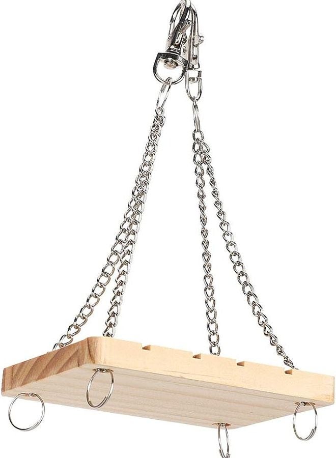 Fydun Wooden Pet Hanging Bed Swing Hammock Cage Toy for Hamster Gerbil Guinea Pig - Image 4