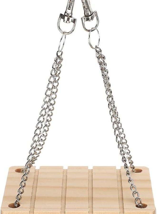 Fydun Wooden Pet Hanging Bed Swing Hammock Cage Toy for Hamster Gerbil Guinea Pig - Image 5