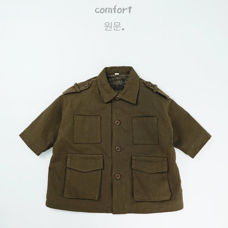 Children'S Cotton-Padded Jacket Mid-Length Korean Style Overalls Winter Coat Thickened Warm Men'S And Women'S Baby Velvet Jacket Overcoat - Image 1