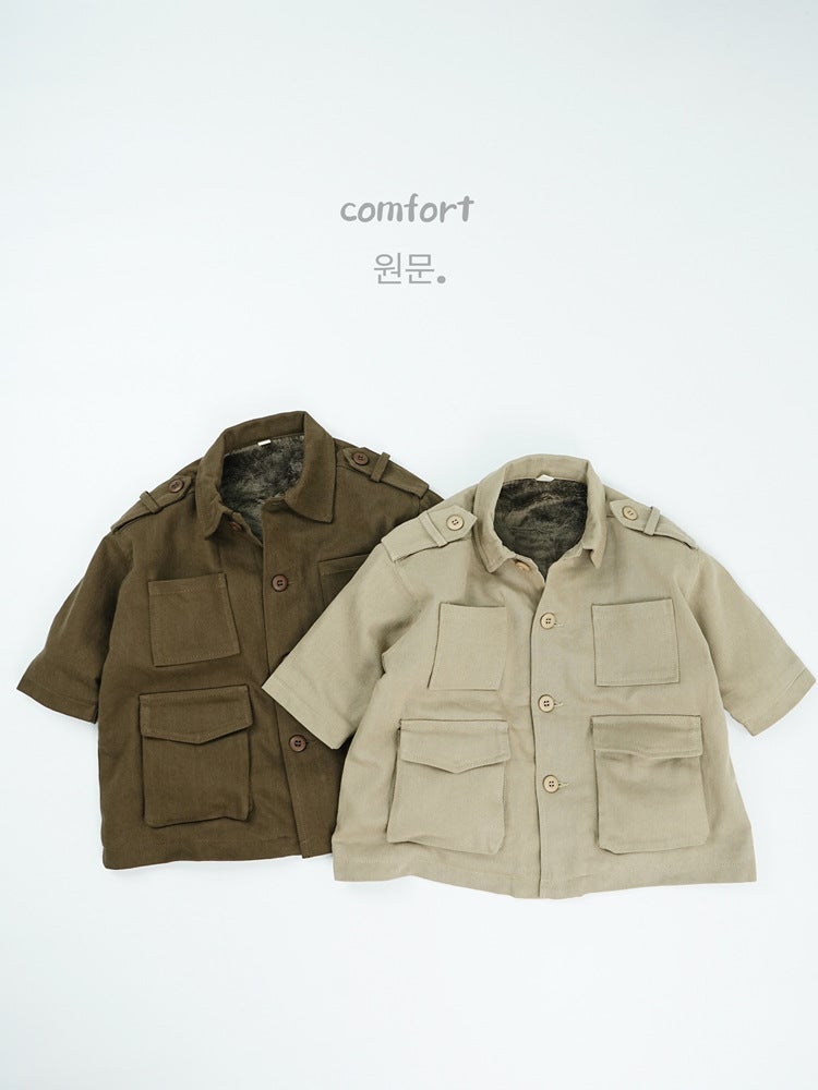 Children'S Cotton-Padded Jacket Mid-Length Korean Style Overalls Winter Coat Thickened Warm Men'S And Women'S Baby Velvet Jacket Overcoat - Image 2
