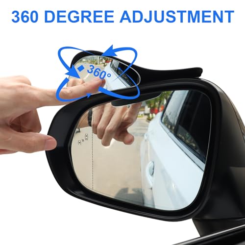 LivTee Blind Spot Mirror with Side Mirror Rain Guard, Carbon Fiber 2-in-1 Side Mirror Covers Kit with Wide Angle Adjustable Stick for Cars SUV and Trucks, Pack of 2 - Image 4