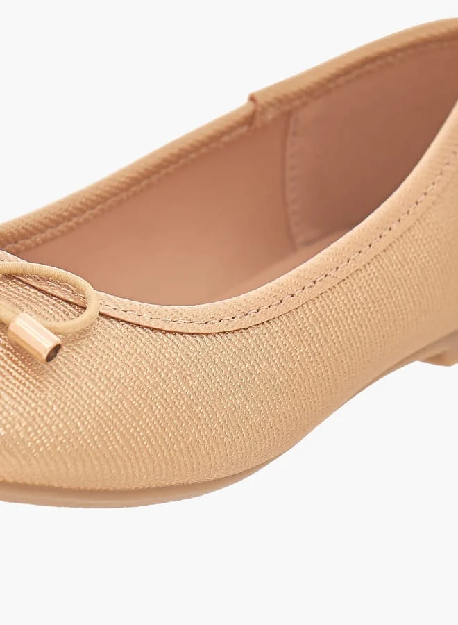 Flora Bella By Shoexpress Girls Bow Accent Ballerina With Slip On Closure