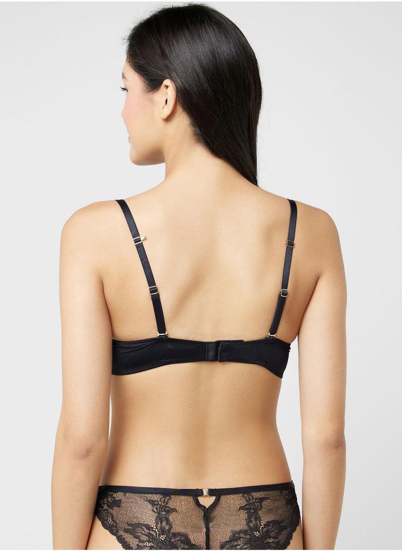 La Senza Lace Detail Plunge Neck Bra - Image 3