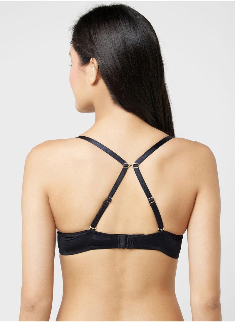 La Senza Lace Detail Plunge Neck Bra - Image 5