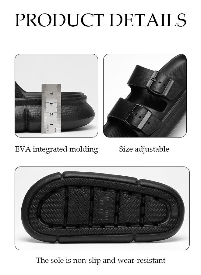 DUNISO Men's slippers Summer Sandals Lightweight Slide Sandal with Non-slip Soles Thick Sole Beach Slipper Breathable Slip-on Sandal House Flat Slipper for Pool Beach Yard Kitchen Shower - Image 5