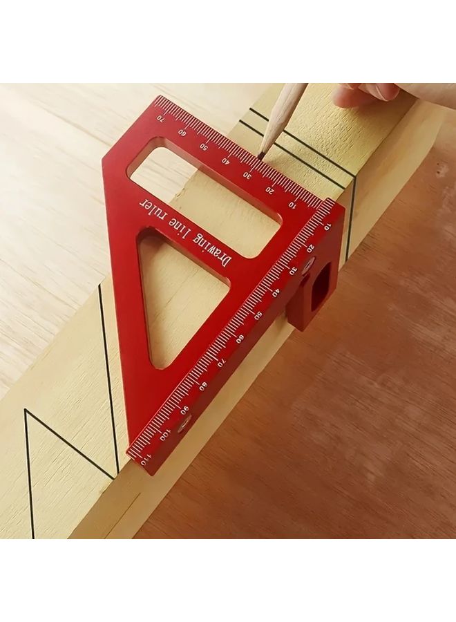 1 Set 3D Multi Angle Measuring Ruler Metal Ergonomic for Woodworking DIY - Image 2