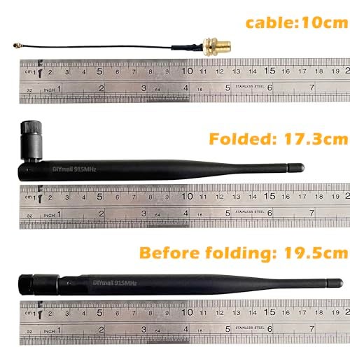 Wishiot 915MHz Lora Antenna 5DBi Gain SMA Male Omni-Directional Antenna with U.FL to SMA Connector for Meshtastic Devices LoRa Board (1pcs) - Image 4