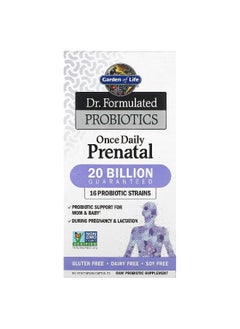 Garden of Life Garden of Life, Dr. Formulated Probiotics, Once Daily Prenatal, 30 Vegetarian Capsules  - Image 1