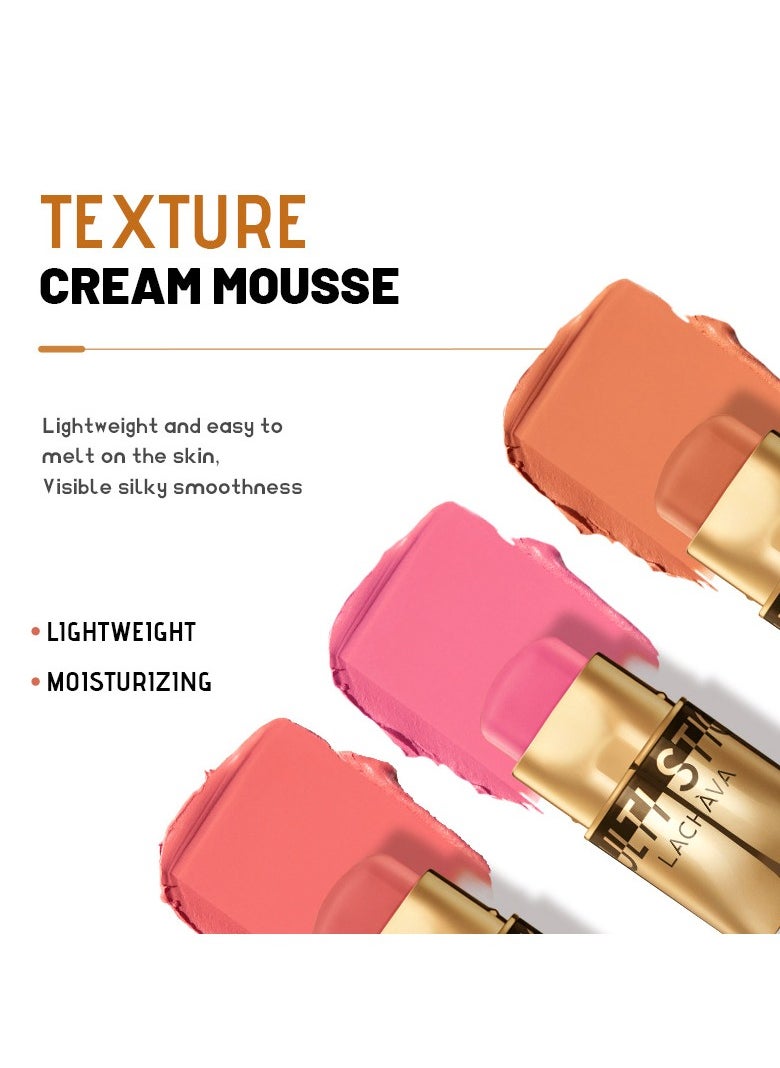 Long-Lasting  Cheek And Lip Tint - Lightweight And Moisturizing Makeup Glow Color Bounce Blush #04