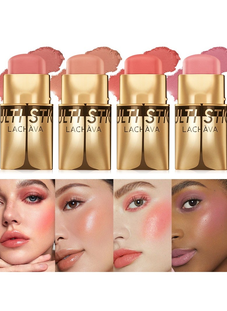 Long-Lasting  Cheek And Lip Tint - Lightweight And Moisturizing Makeup Glow Color Bounce Blush #04
