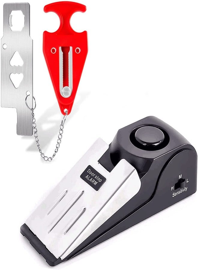 Linist Upgraded Portable Door Lock & 120dB Door Stop Alarm Set, Dual Protection Travel Security Kit, Pocket Door Security Devices for Hotel, Apartment, Dorm, Home & Travel Safety - Image 1