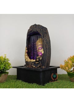 MERUPAM Merupam Gufa Buddha Waterfall Water Fountain for Home Decor with Led Light Indoor Water Fountain for Home Decor Decoration Showpiece M16  - Image 2