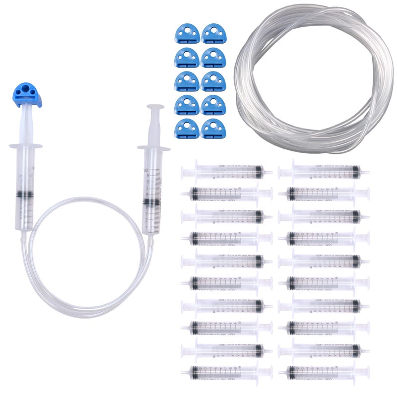 STEM Inventions Hydraulic and Pneumatic Bulk Kit 10Pack 20 Plastic Syringes 10 Adapters and 15ft Vinyl Tubing for Hydraulic and Pneumatic STEM Projects - Image 2