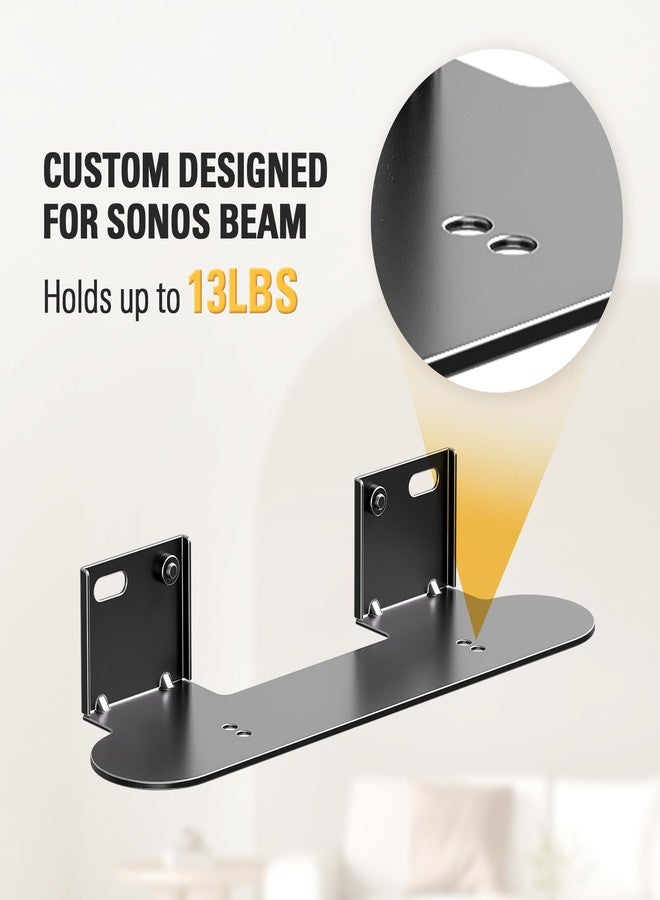 Mounting Dream Soundbar Mount with Easy Access Design for SONOS Beam, SoundBar Bracket with Sliding Block Fits TV up to VESA 600x400mm, Compatible with The Beam Constructed of Duty Aluminum Profile - Image 4