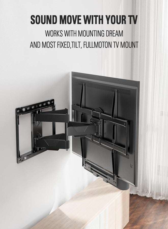 Mounting Dream Soundbar Mount with Easy Access Design for SONOS Beam, SoundBar Bracket with Sliding Block Fits TV up to VESA 600x400mm, Compatible with The Beam Constructed of Duty Aluminum Profile - Image 2