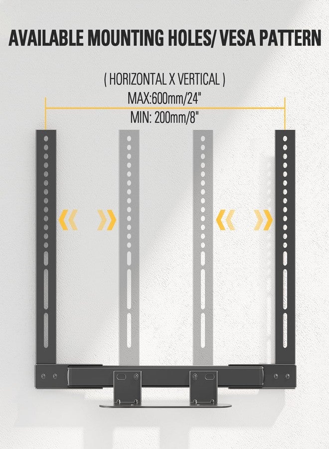Mounting Dream Soundbar Mount with Easy Access Design for SONOS Beam, SoundBar Bracket with Sliding Block Fits TV up to VESA 600x400mm, Compatible with The Beam Constructed of Duty Aluminum Profile - Image 5