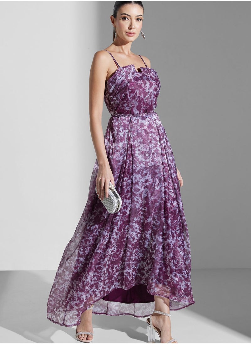 Iyra - Pleated Detail Flare Dress - Image 1