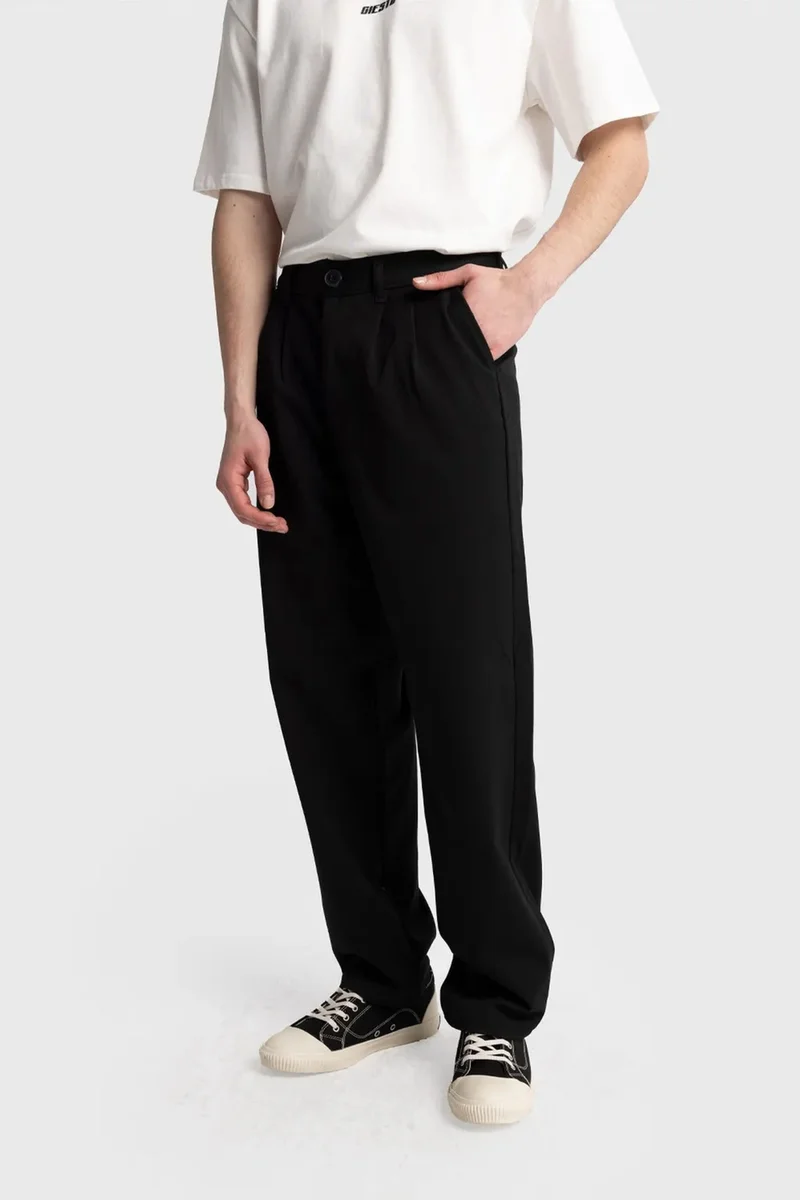 GIESTO Pleated Straight Leg Pants