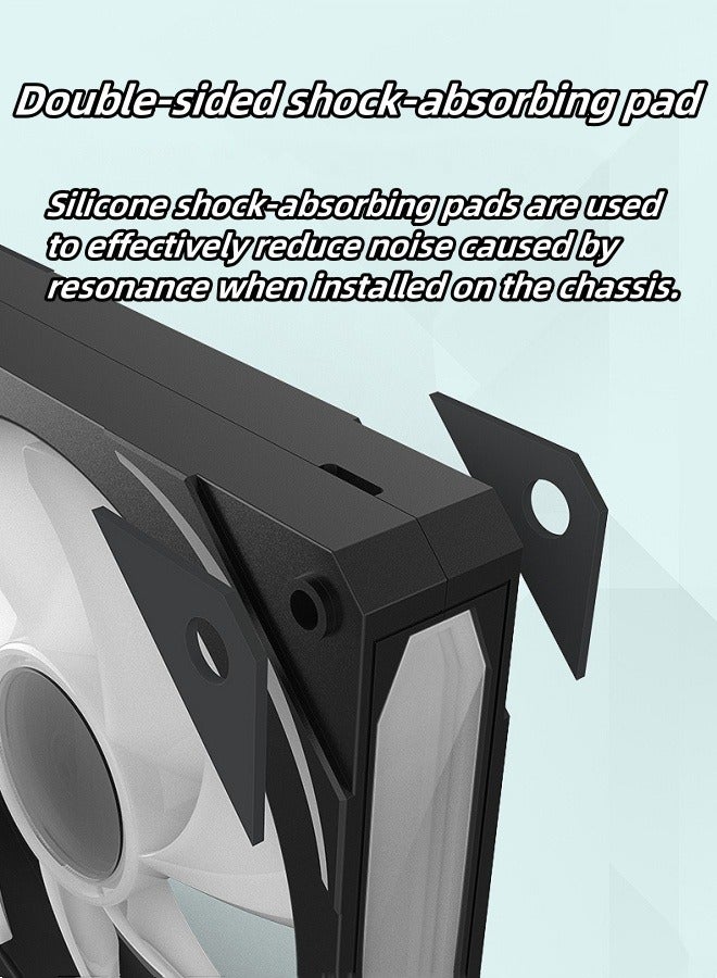 M MIAOYAN New ARGB case fan 12CM desktop computer cooling glare air cooler internal and external luminous silent computer case fan - Image 5