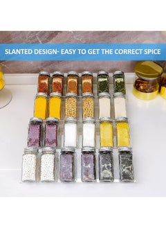 Generic Spice Drawer Organizer – Premium Acrylic Spice Rack – 4-Tier Spice Organizer for Drawer – Durable and Lightweight Spice Rack Drawer Organizer – Adjustable Design – 13.2x 17-inch- Clear 1 Pack  - Image 3