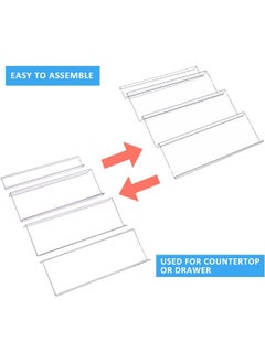 Generic Spice Drawer Organizer – Premium Acrylic Spice Rack – 4-Tier Spice Organizer for Drawer – Durable and Lightweight Spice Rack Drawer Organizer – Adjustable Design – 13.2x 17-inch- Clear 1 Pack  - Image 5