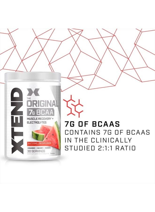 SCIVATION XTEND Original BCAA Powder Watermelon Explosion - Sugar Free Post Workout Muscle Recovery Drink with Amino Acids - 7g BCAAs for Men & Women - 30 Servings  - Image 3