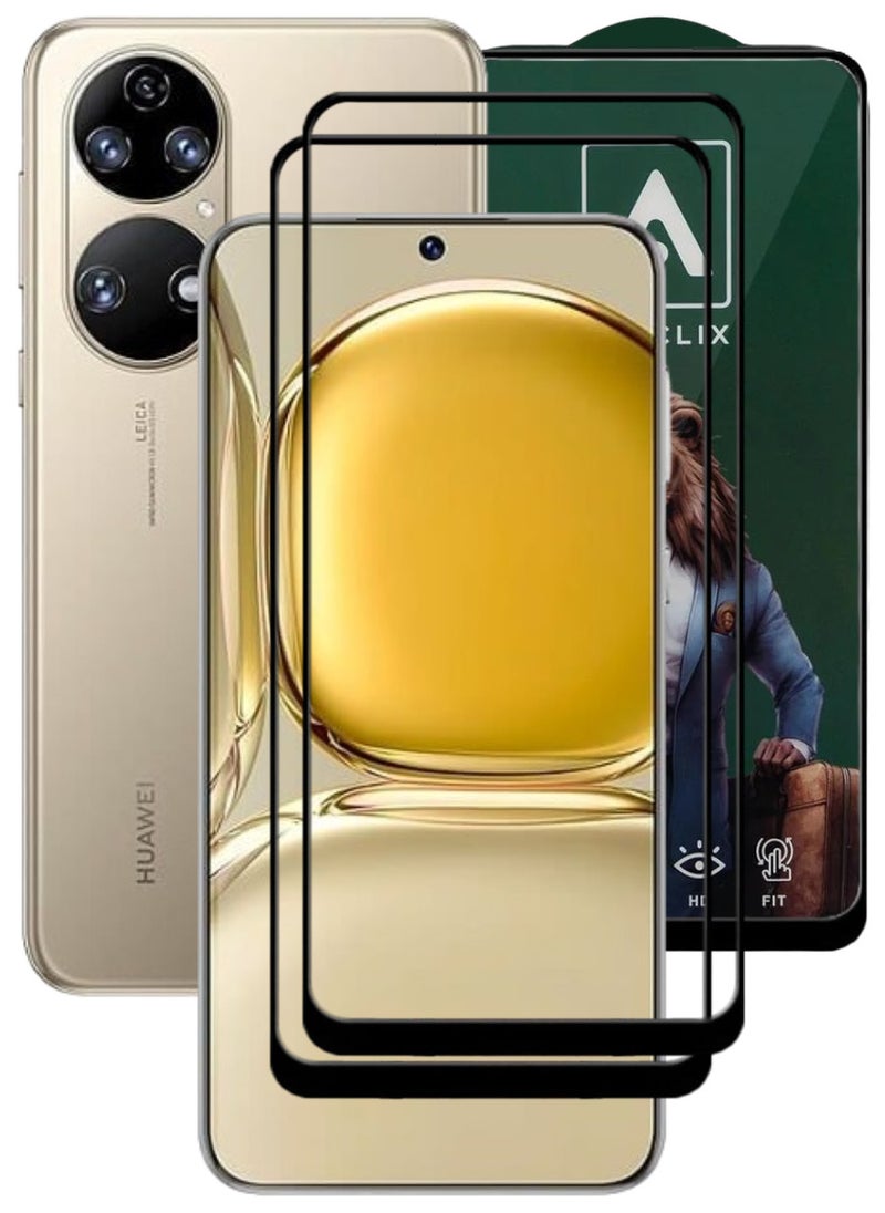 ACLIX 2 Pieces Antistatic ESD Dustproof Premium Quality High Definition Tempered Glass Screen Protector Designed For Huawei P50 - Image 1
