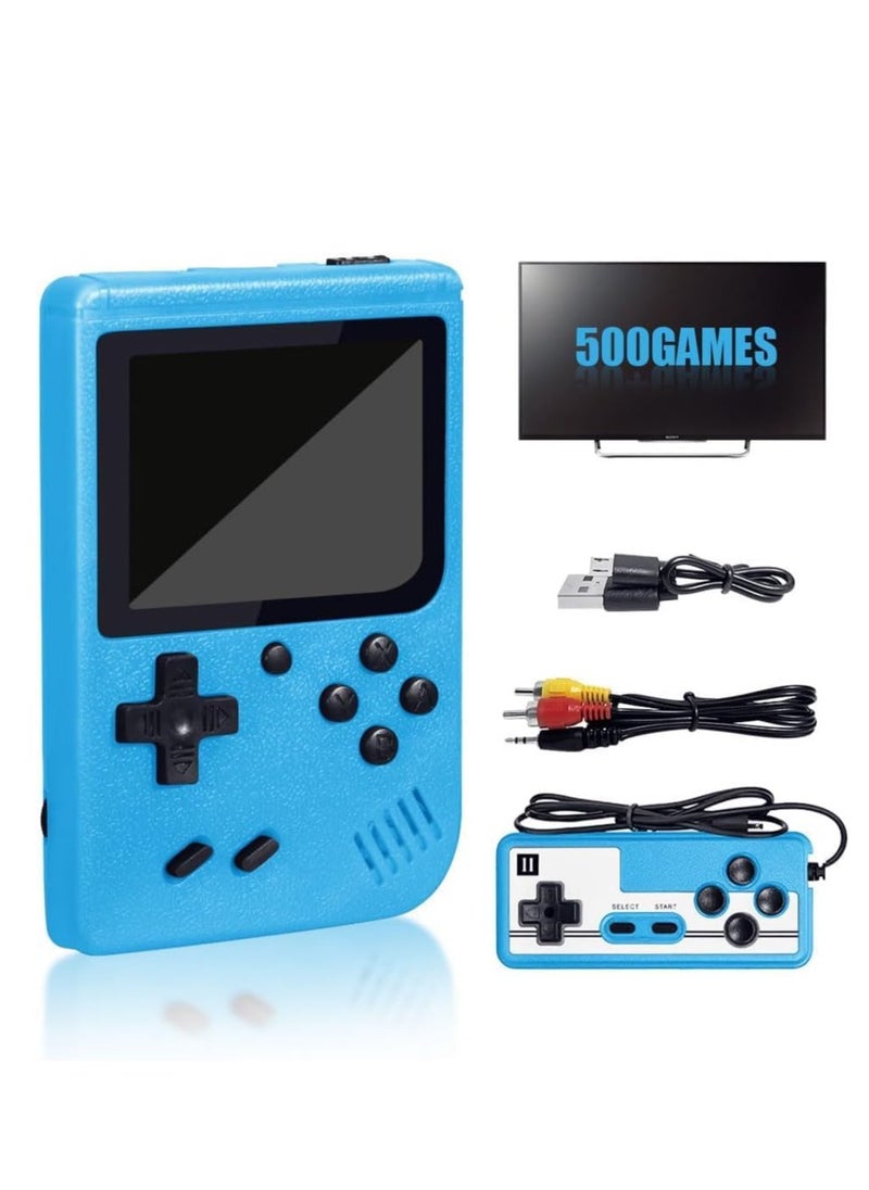 Generic - Handheld Video Game Console with 500 Classic FC Games, 3.0 Inch Color Screen, 1020mAh Rechargeable Battery Support TV Connect and 2 Players Sharing - Image 1