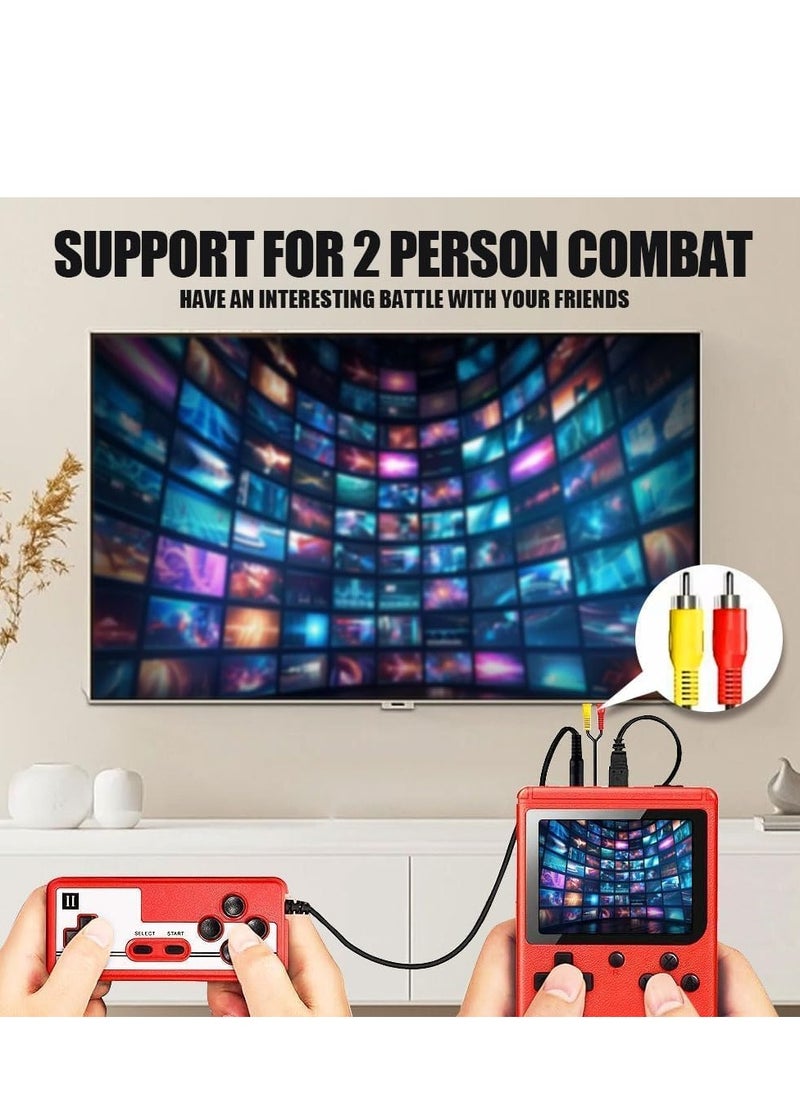 Generic - Handheld Video Game Console with 500 Classic FC Games, 3.0 Inch Color Screen, 1020mAh Rechargeable Battery Support TV Connect and 2 Players Sharing - Image 1