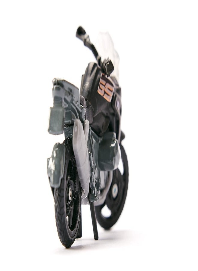 Siku 1399, BMW R 1250 GS LCI, Toy Motorbike, Metal/Plastic, Black/Silver, Movable Handlebar and Stand, Rubber Tyres - Image 4