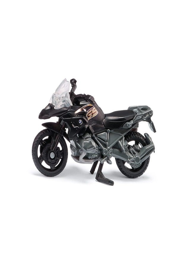 Siku 1399, BMW R 1250 GS LCI, Toy Motorbike, Metal/Plastic, Black/Silver, Movable Handlebar and Stand, Rubber Tyres - Image 1