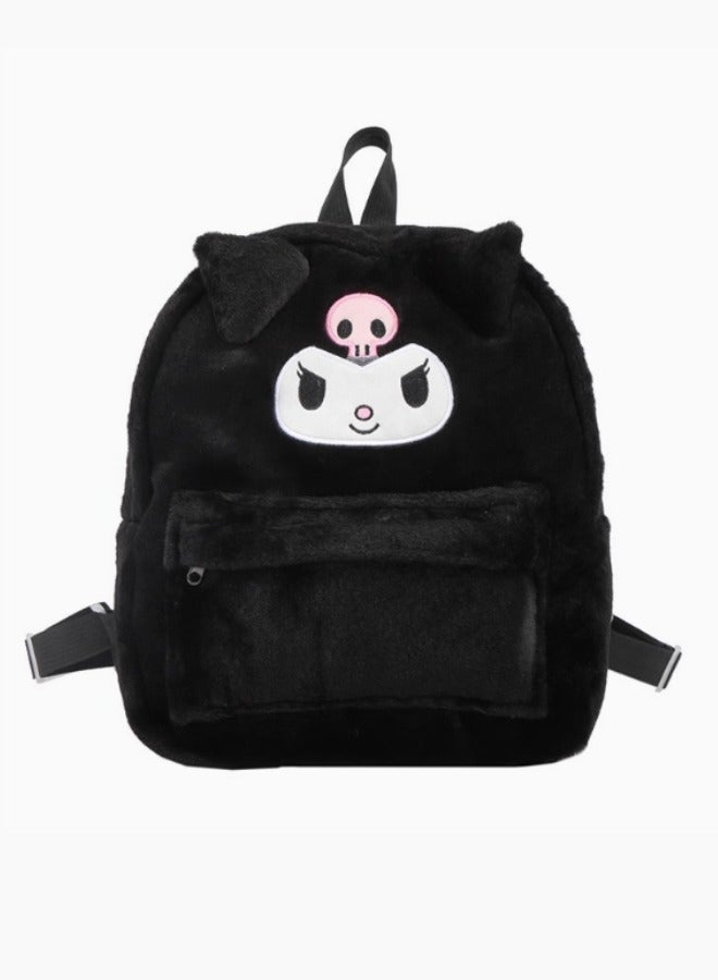 Sanrio Official Kuromi Cute Cartoon Plush Backpack - Image 1