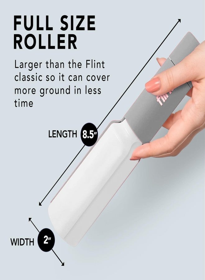 Flint Plus XL Retractable Lint Remover & Pet Hair Roller for Clothes - Refillable & Reusable Lint Roller with 140 Extra Sticky Tear-Off Sheets - Value Pack, Light Grey - Image 5