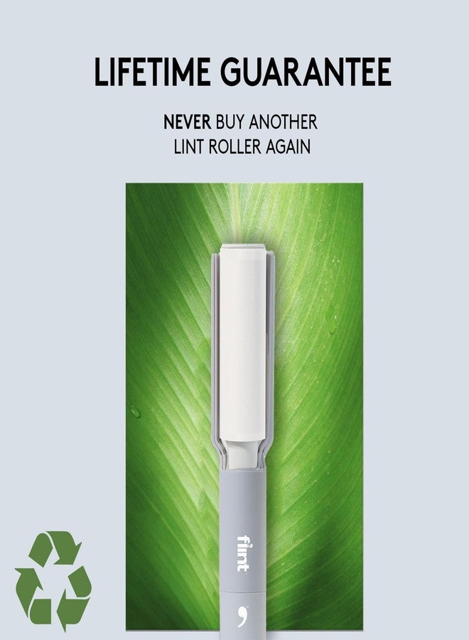 Flint Plus XL Retractable Lint Remover & Pet Hair Roller for Clothes - Refillable & Reusable Lint Roller with 140 Extra Sticky Tear-Off Sheets - Value Pack, Light Grey - Image 3