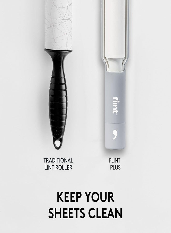 Flint Plus XL Retractable Lint Remover & Pet Hair Roller for Clothes - Refillable & Reusable Lint Roller with 140 Extra Sticky Tear-Off Sheets - Value Pack, Light Grey - Image 4