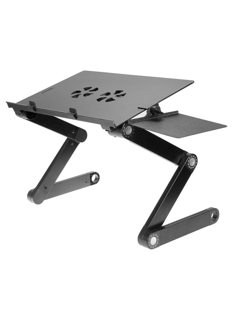 Generic - Stand for Laptop Ipad Books Two Cooling Fans USB Plug Laptop Table Laidback Computer Desk Portable Bed Tray Book Stand Multifunctional - Image 1