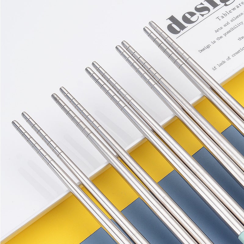 Wheat Straw 304 Stainless Steel Chopsticks Colorfulful Creative National Trend E-Commerce Durable - Image 3