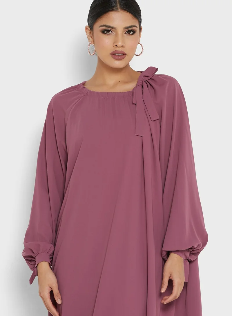 Khizana Tie Detail A-Line Dress
