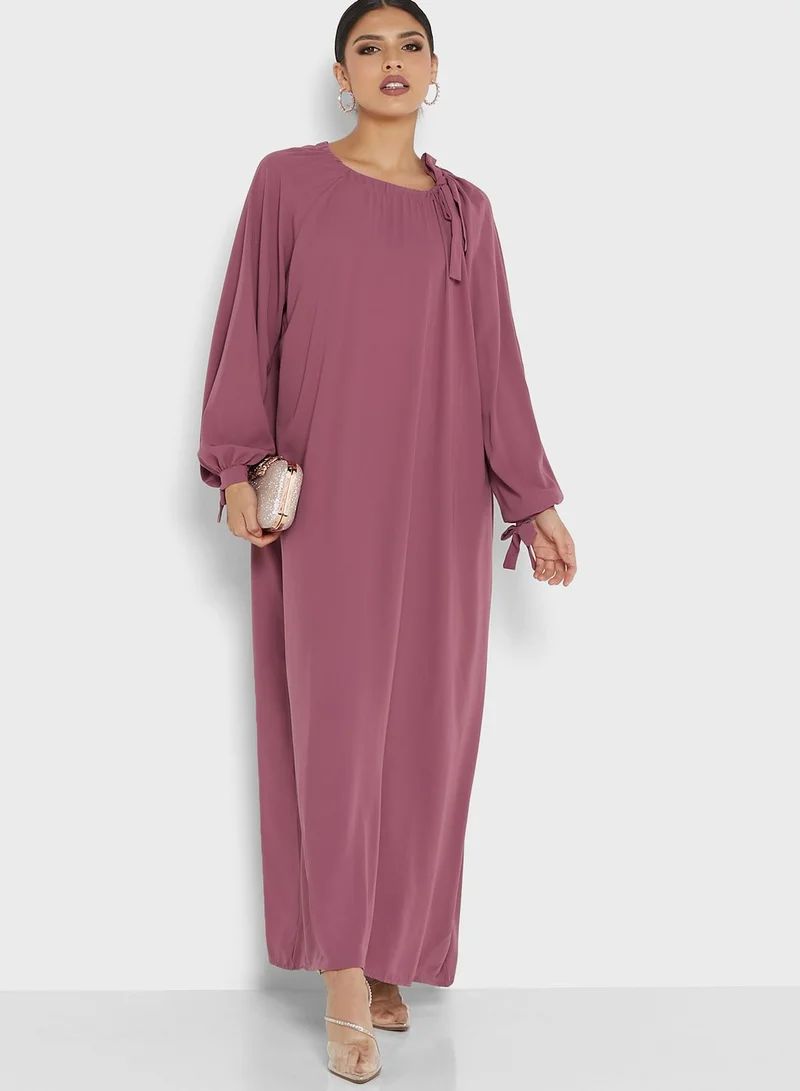 Khizana Tie Detail A-Line Dress