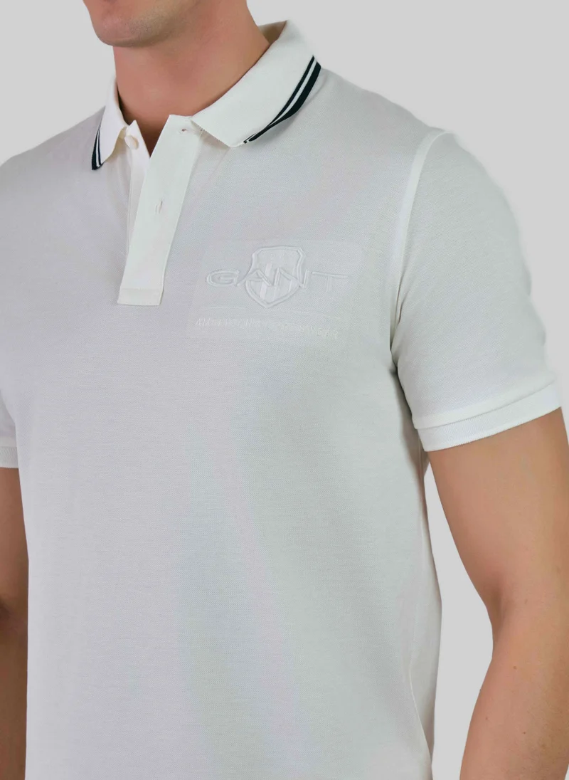 غانت Contrast Tipping Pique Polo