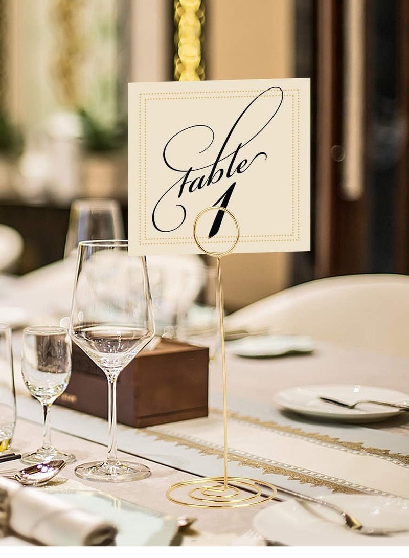 GROWSTEADY Tall Table Card Holders Table Number Holders Table Picture Stand Wire Photo Holder for Place Cards Wedding Party  - Image 3