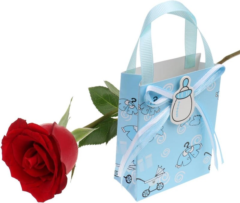 klarako 12 Pieces Blue Boy Baby Shower Candy Gift Bags Tote Birthday Party Favor Supplies - Image 5