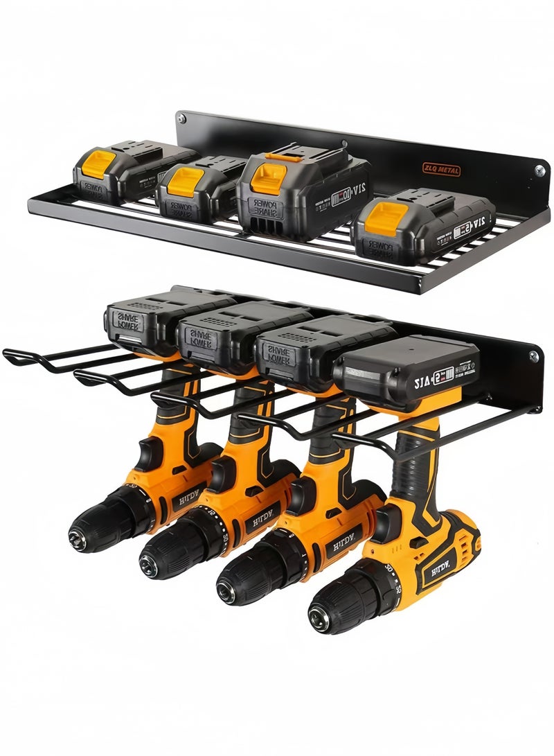 nihao Power Tool Garage Storage Rack Wall Mounted Heavy Duty Accessory for Garage Cabinet Easily Install Versatile Sturdy, Set of 2Pcs - Image 1