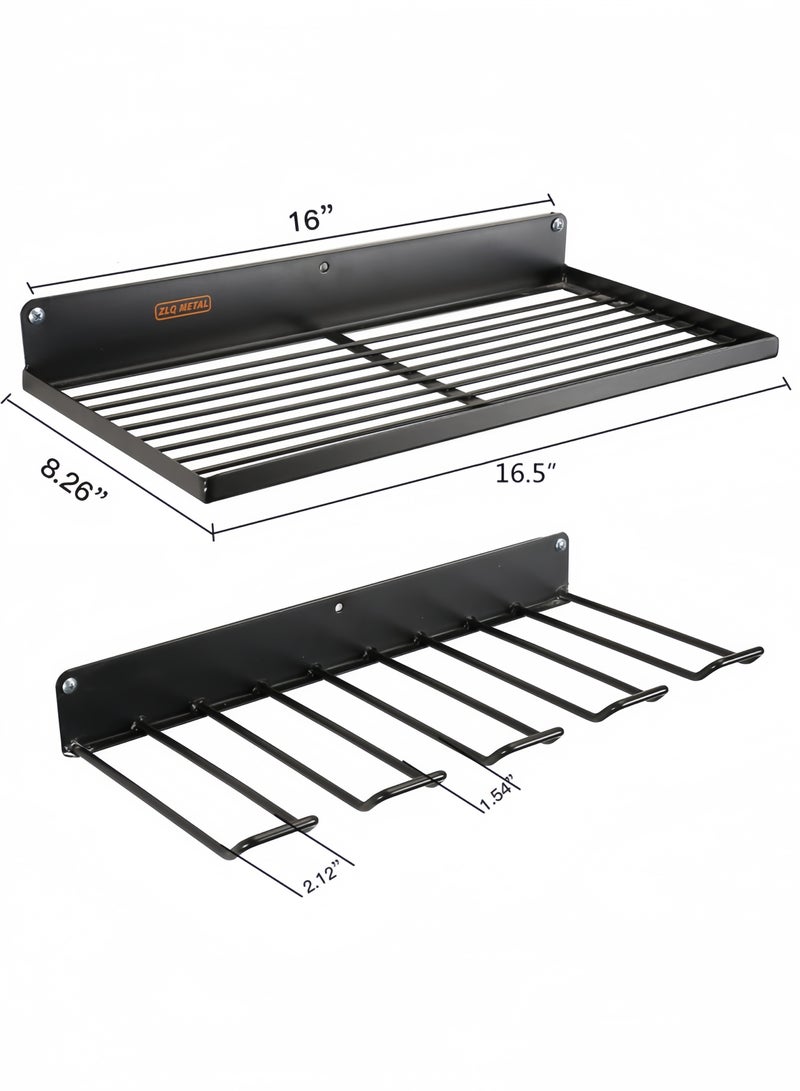 nihao Power Tool Garage Storage Rack Wall Mounted Heavy Duty Accessory for Garage Cabinet Easily Install Versatile Sturdy, Set of 2Pcs - Image 2